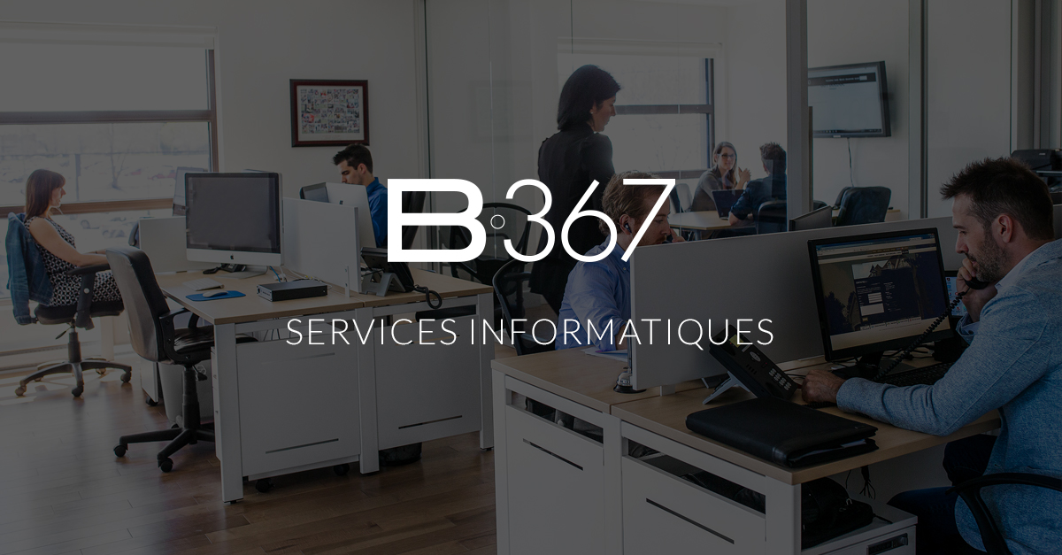 B-367 annonce l’arrivée des services informatiques.