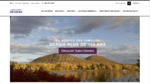 Site web du Salon Demers, complexe funéraire sur la Rive-Sud de Montréal